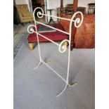 Early 20th C. wrought iron towel rail