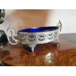 Silver plated oval table centre piece