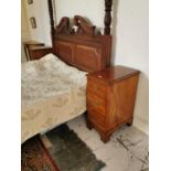 Pair of 19th. C. mahogany bedside lockers