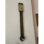 Georgian mahogany stick barometer.