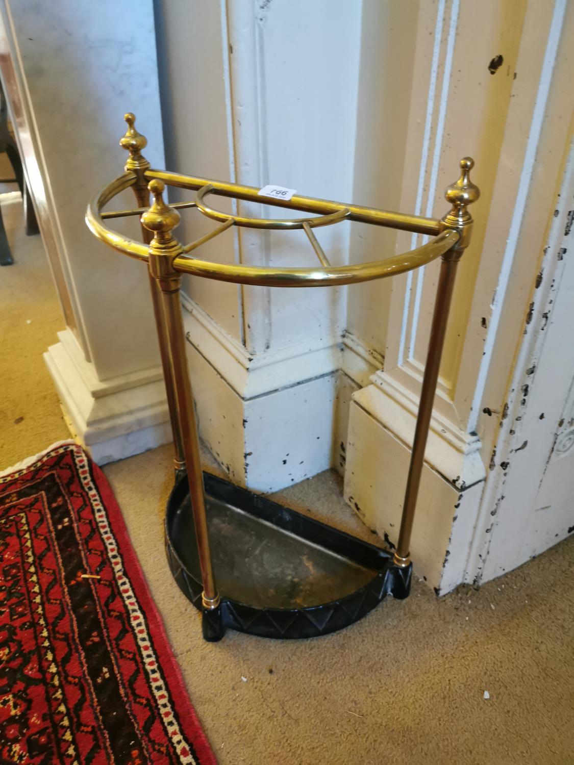 19th. C. brass stick stand.