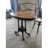 Inlaid mahogany occasional table