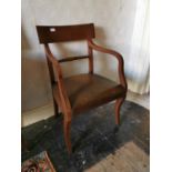 Pair of Georgian open armchairs