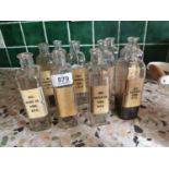 Collection of ten Chemist's bottle