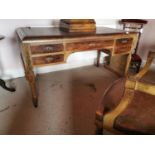 19th. C. Mahogany knee hole desk