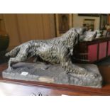 19th. C. spelter model of a Springer Spaniel dog.