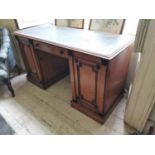 19th. C. walnut knee hole desk