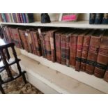 Collection of thirty nine leather bound books