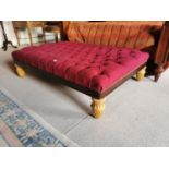 Upholstered mahogany stool