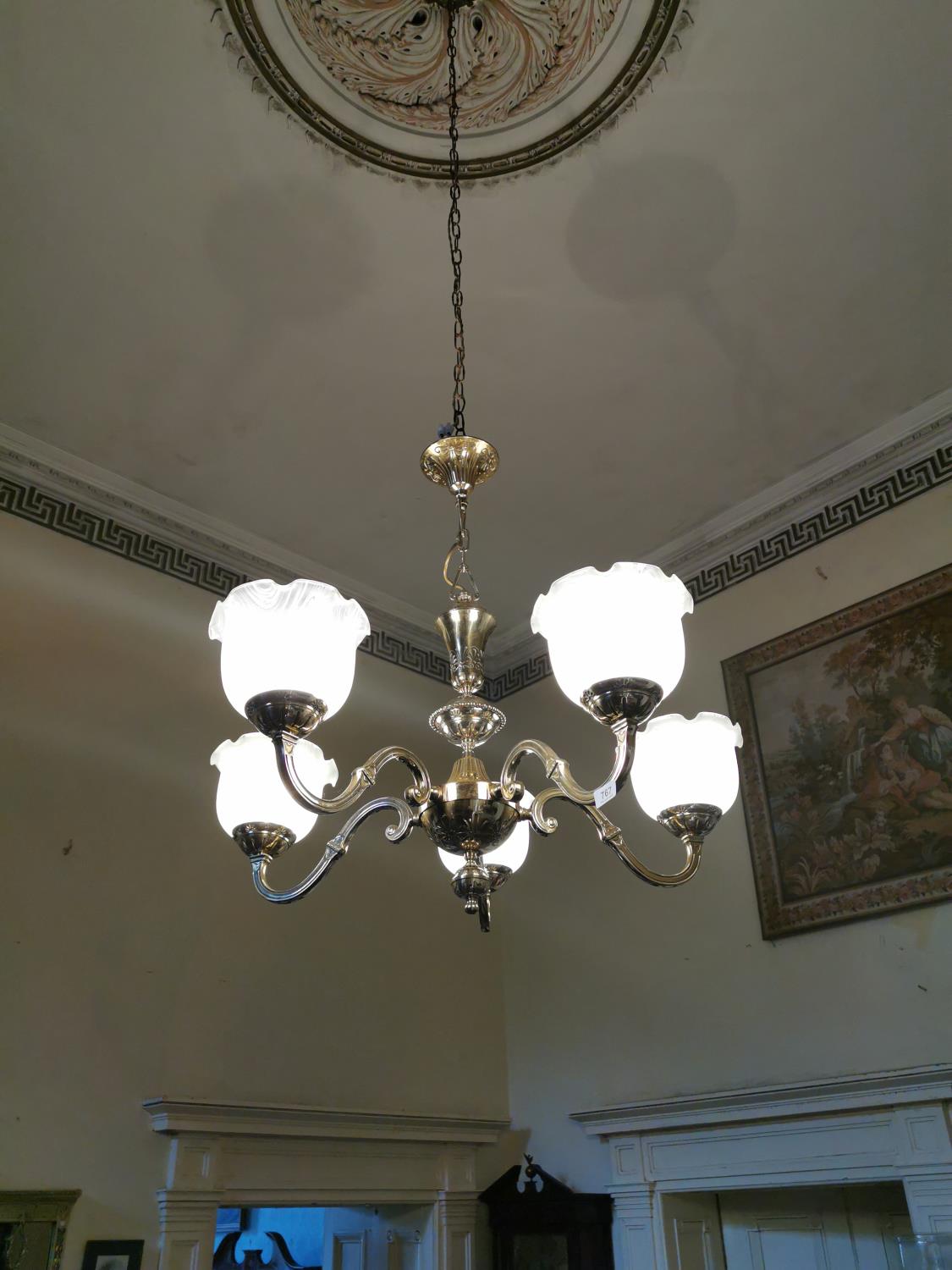 Five branch chandelier