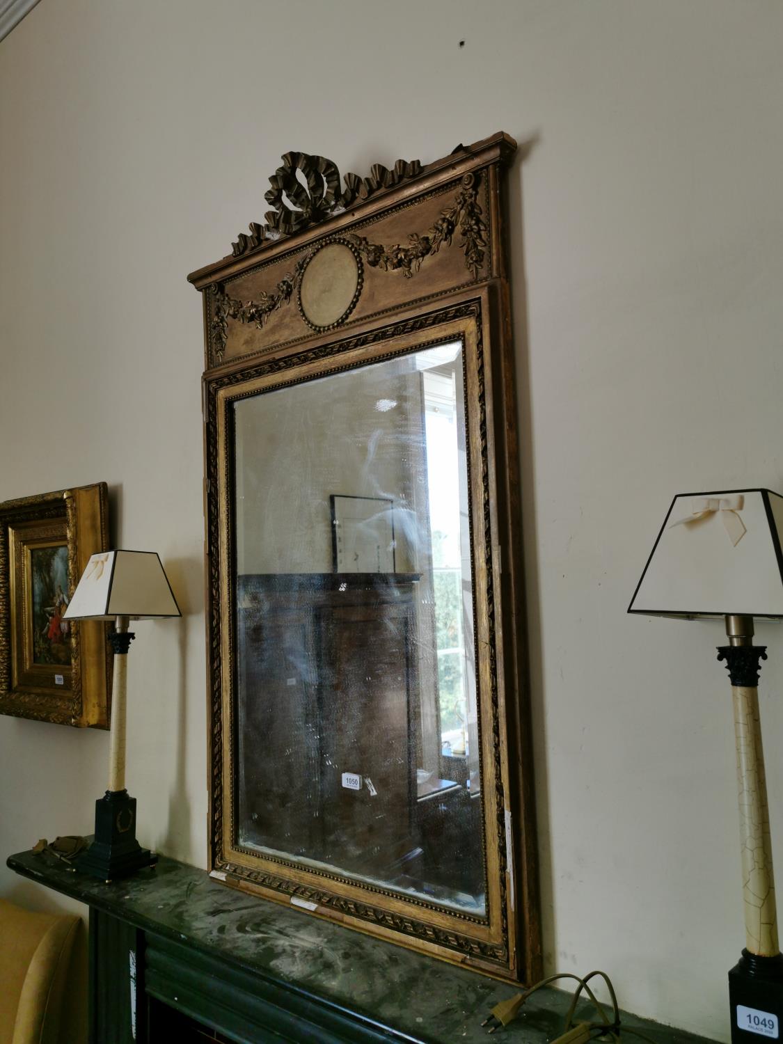 19th C. gilt wall mirror