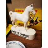 White Horse Scotch Whiskey ceramic advertising horse.