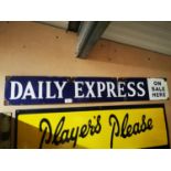 Daily Express enamel advertising sign.