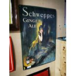 Schweppe's Ginger Ale tinplate advertisement.