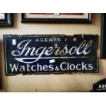 Agent for Ingersoll Watches & Clocks advertising sign.