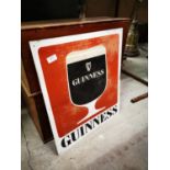 Guinness advertising sign.