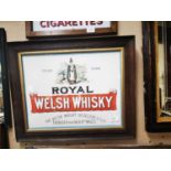 Royal Welsh Whiskey advertising print.