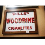 Will'a Woodbine Cigarettes advertising sign.