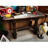 Rustic painted pine pub table