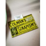 Colman's Sinapims advertising showcard.