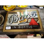 Bass In Bottle advertising mirror.