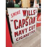 Will's Capstan Navy Cut enamel sign.