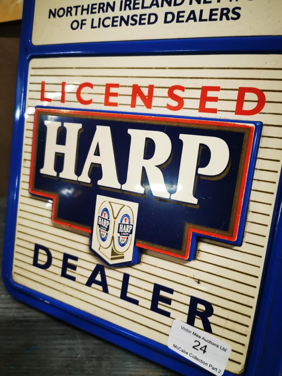 Harp Dealer plastic advertising sign. - Image 2 of 2