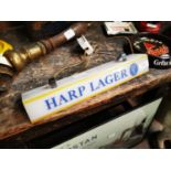 Rare Harp Lager advertising shelf light.