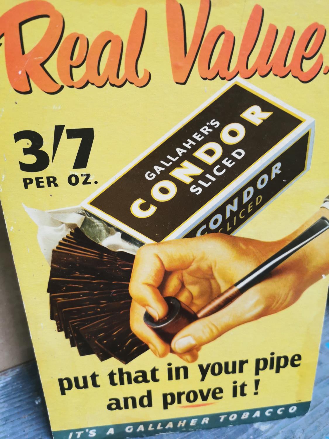 1950's Condor Tobacco showcard. - Image 2 of 2