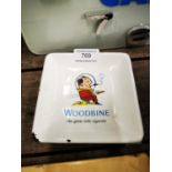 Wills Woodbines Cigarettes advertising ashtray.