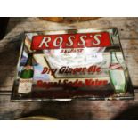 Rare 19th. C. Ross's Belfast Dry Ginger Ale advertising mirror.