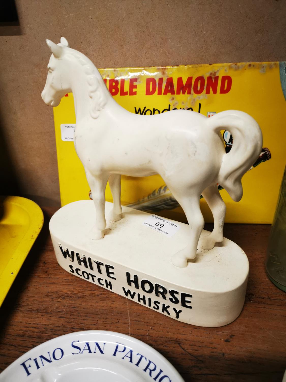 White Horse Scotch Whiskey ceramic advertising horse. - Image 2 of 2