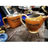 Two Ricard Anisette stoneware jugs.