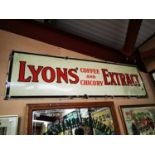 Lyons' Coffee and Chicory Extract enamel advertising sign