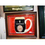 Guinness framed advertising print.