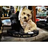 Black and White Scotch Whiskey Ruberoid advertising dogs