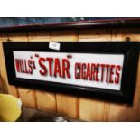 Rare Wills Star enamel advertising sign.