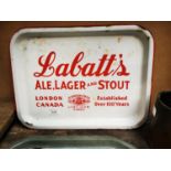 Labatt's Ale Lager & Stout advertising drink's tray.