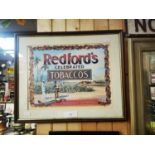 Redford's Celebrated Tobacco advertising print.