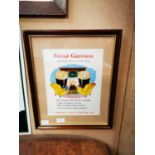 Guinness framed advertising print.