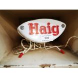 Rare Haig Scotch Whiskey advertising sign.