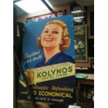 Kolynos Dental Cream advertising showcard.