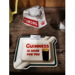 Guinness Arklow Pottery and Turborg ashtray.