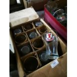 Three boxes of beer glasses