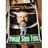 Building an Ireland of Equals Sinn Fein election poster signed.
