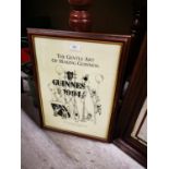 Guinness framed advertising print.