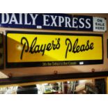 Player's Please enamel advertising sign.