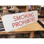 Smoking Prohibited enamel sign.