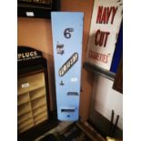 Players Cigarettes metal and chrome dispensing advertising cabinet.