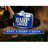 Harp Lager Perspex counter display sign